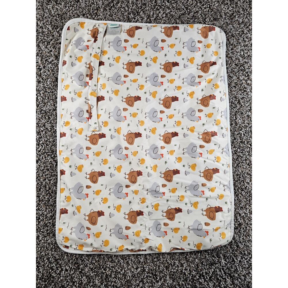 Kinder Cloth Diaper Co Travel Changing Pad Unisex Print Chicken Hen Rooster Farm